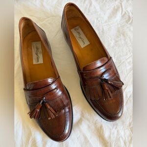 Mezlan Santander Brown handcrafted Tassel Loafers size 9.5